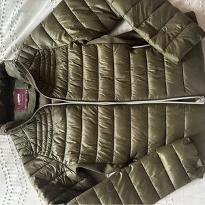 Ci Sono Khaki Puffer Jacket